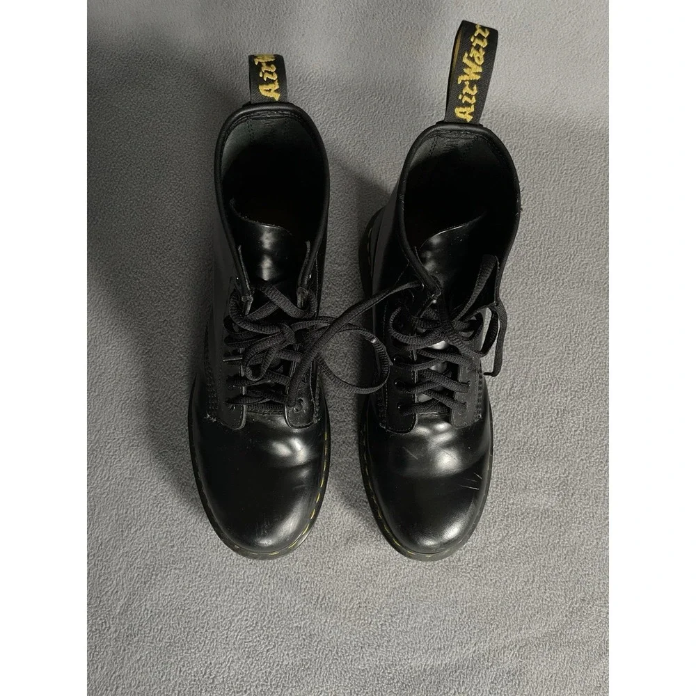 Dr. Martens 1460 Boots Men's Size 9 Black Leather Combat 8 Eyes Lace Up Women10